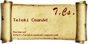 Teleki Csanád névjegykártya